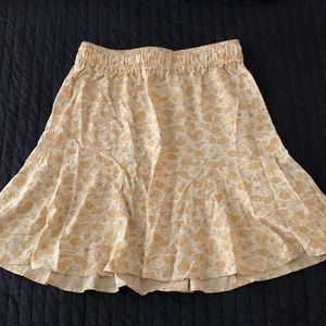 Small Yellow/Floral Madewell Skirt